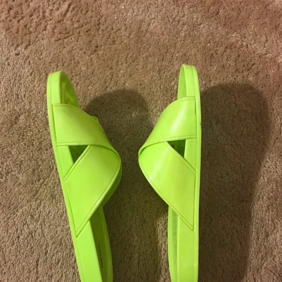 Forever 21 Shoes Neon Green Sandals Poshmark